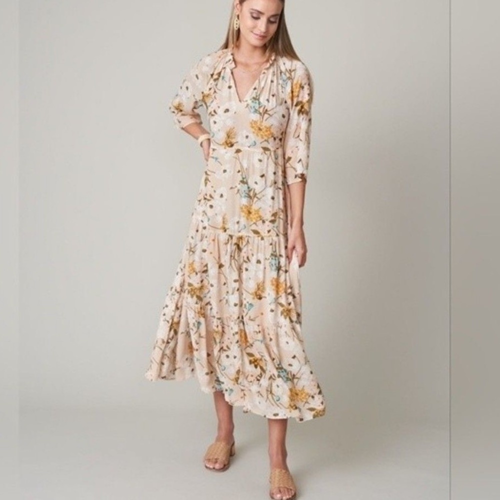 Spartina 449 Adeline Poppies Flowy Midi Dress